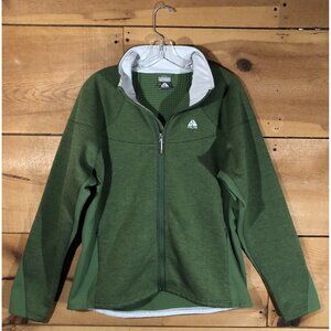 Nike ACG Therma Fit Athletic Full Zip Jacket Wool Blend Womens Size XL Green